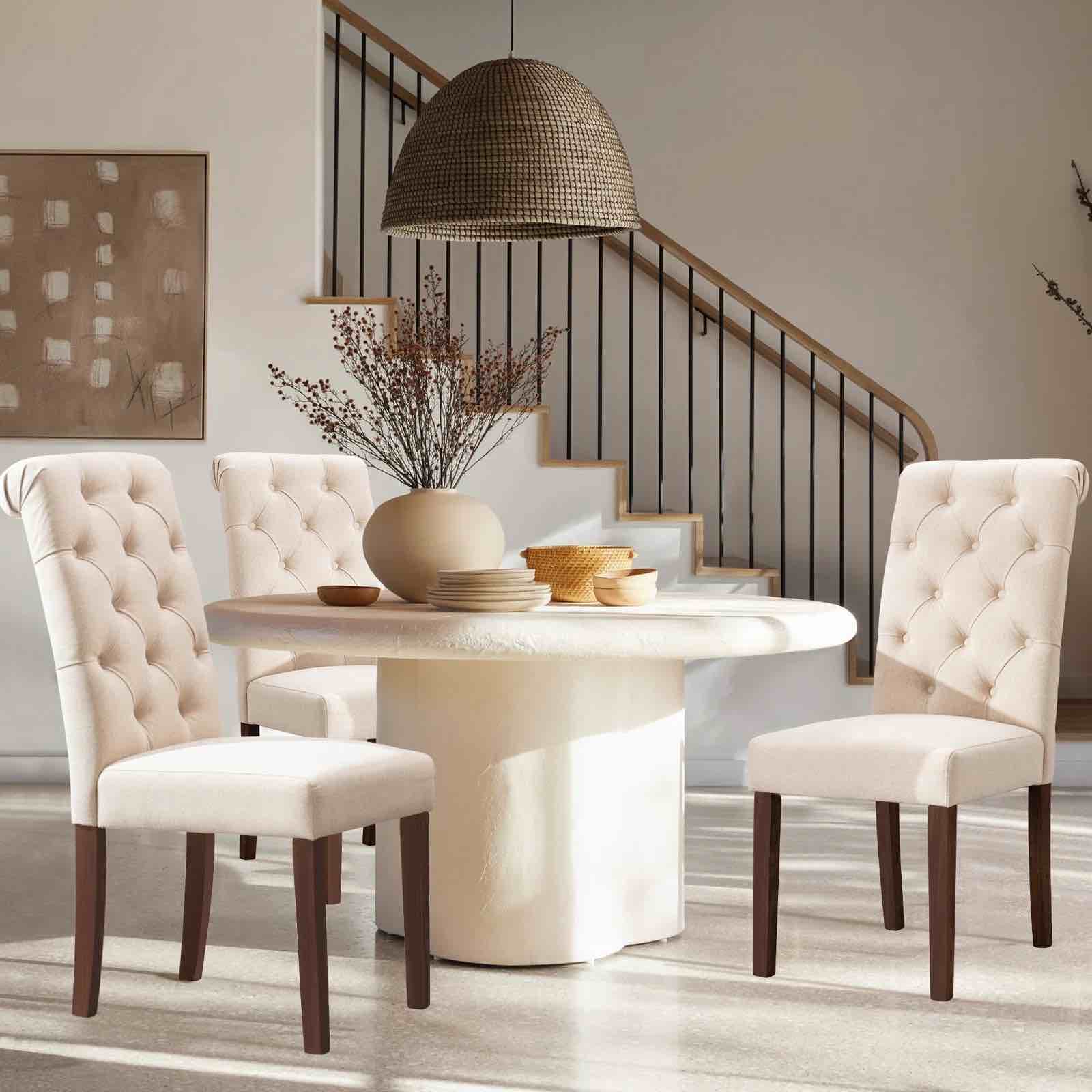 Gerrilyn Tufted Wooden Dining Room Chairs Set of 2 