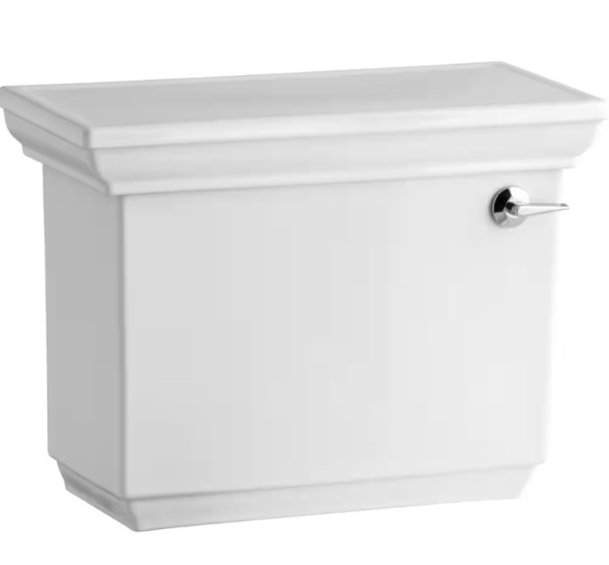 Memoirs Stately 1.28 GPF Single Flush Toilet Tank Only with AquaPiston Flush Technology in pink