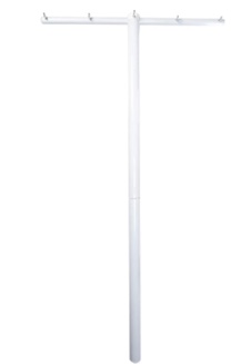 Household Essentials Outdoor Clothesline, 86 inches high, 46 inches Wide, and 3 inches deep 3-inch Diameter Post, White
