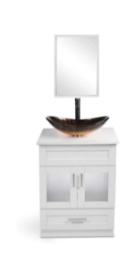White Bathroom Vanity & Sink Sets (incomplete)
