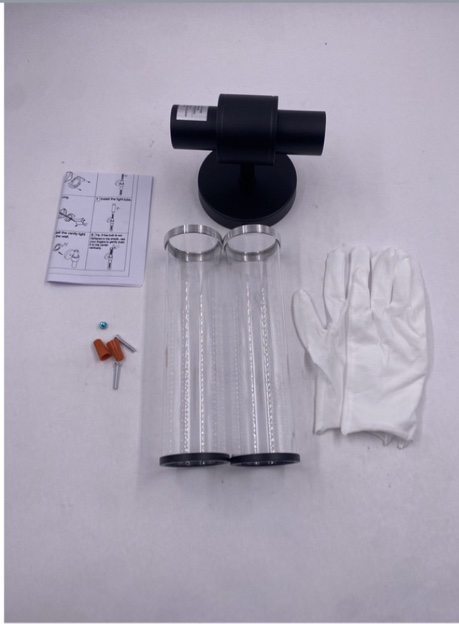 BLACK MODERN SCONCE WALL LIGHTING IN CLEAR GLASS