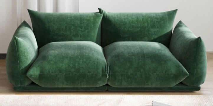 Magic Home Convertible Modular Sectional Sofa Foam Couch Loveseat Sofa Chenille Couch 2-Seat Sofa Sectional Couch for Living Room,Green. 1 of 2 only. incomplete 