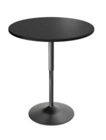 Round Pub Dining Table Height Adjustable With Wooden Tabletop Home Bar