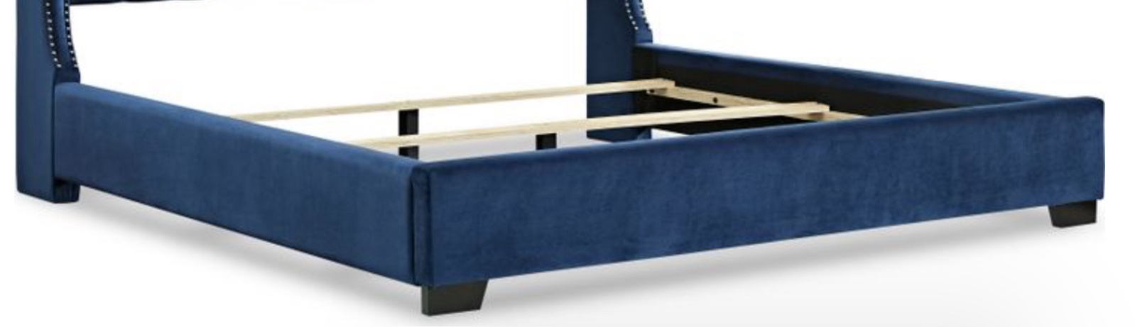 Upholstered Panel Headboard.  SIGNATURE B650-97.  incomplete. side rails only (size unknown)