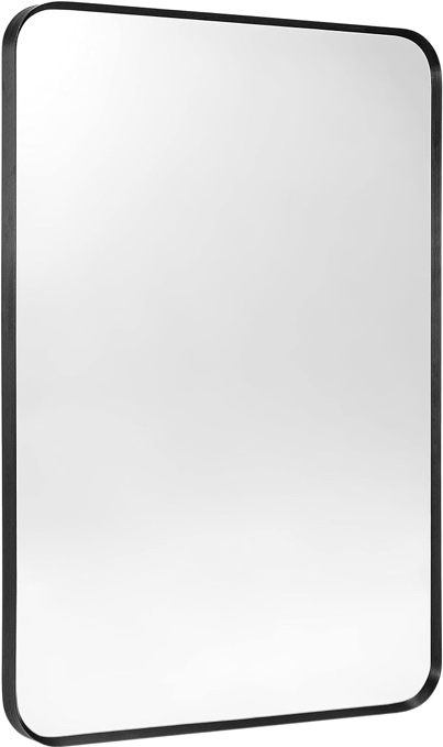 Nicat High-Strength Tempered Glass and Aluminum Alloy Framed French Cleat Mounted Wall Mirror