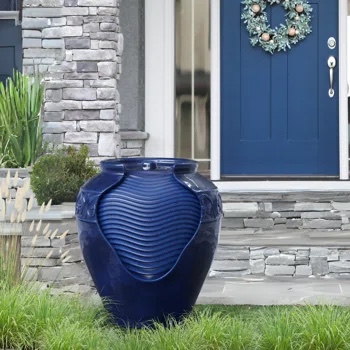 16.93" Outdoor Water Fountain with LED Lights