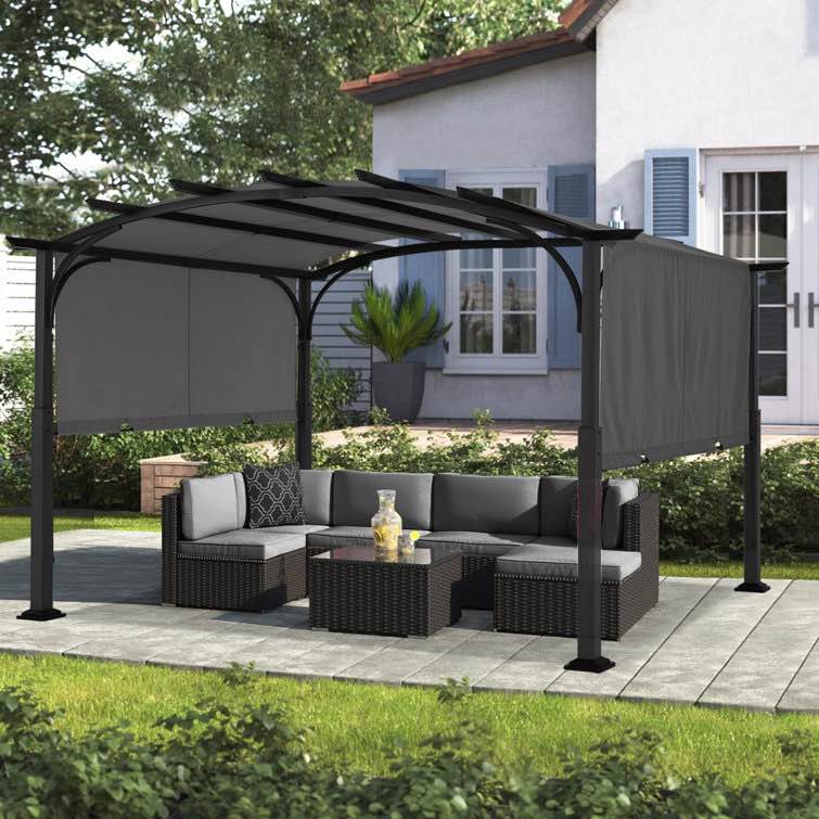 Steel Pergola with Canopy The Pergolas Group