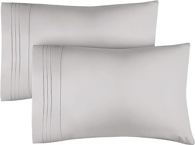  Click image to open expanded view                      2 VIDEOS King Pillow Cases Set of 2 - Extra Soft, Hotel Quality Pillowcase Covers - Comfy 