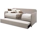 upholstered bay bed with trundle