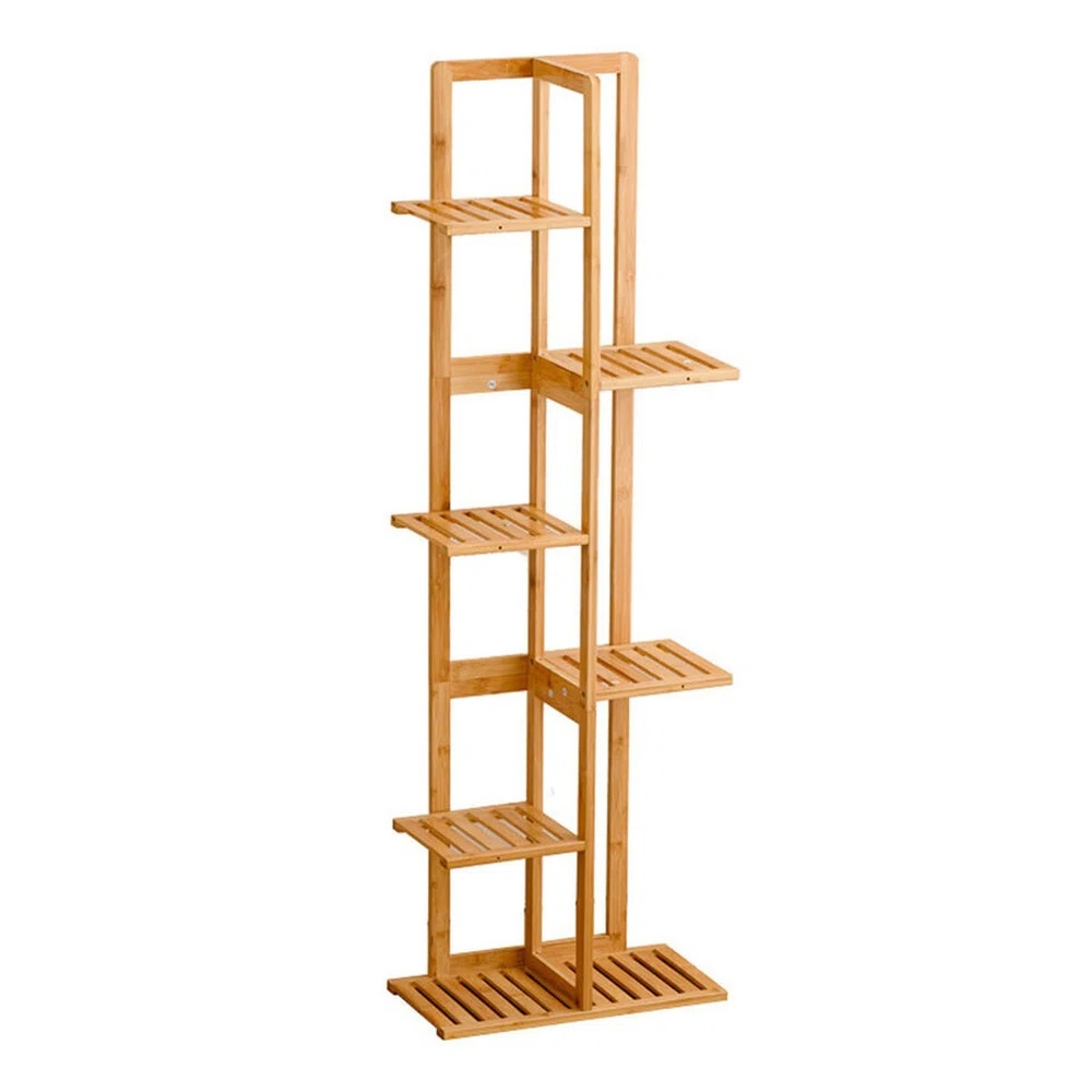 6 Tiers Vertical Tall Bamboo Plant Stand 7 Potted Flower Corner Holder