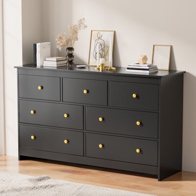 Chayanna 7 - Drawer Dresser. black