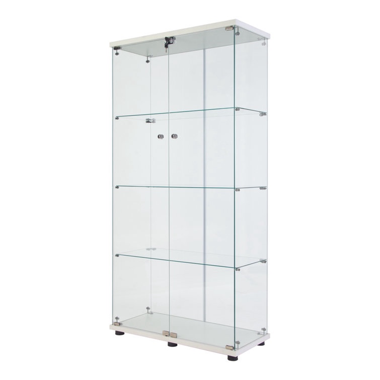 White 64.56'' H x 31.69'' W Wood Trophy Display Case(box 1 of 2)