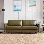 3021(3P) modern KD faux leather sofa blue green color 
