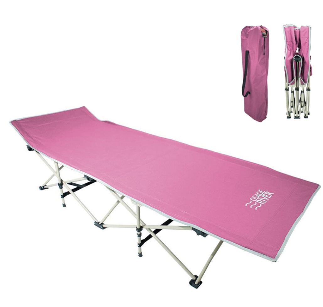 OSAGE RIVER Camping Cot for Adults - Folding Camping Cot - Portable Cots for Sleeping - Rated for 300 lbs