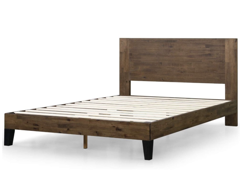 ZINUS Tonja Wood Platform Bed Frame with Headboard / Mattress Foundation with Wood Slat Support / No Box Spring Needed / Easy Assembly, Queen