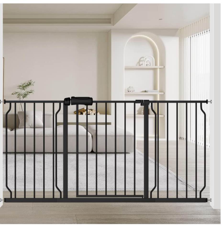 Fairy Baby Extra Wide Baby Gate - Large Walk Through Safety Child Gates for Kid or Pet - Long Pressure Mounted Baby Gate 70.87"-73.62"