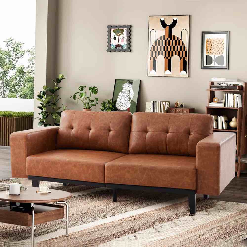 Bethen 79.1'' Faux Leather Sofa (Box 1 Of 2) 