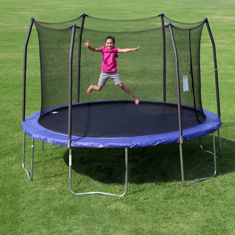 Trampoline Series 12' Round Backyard Trampoline with Safety Enclosure