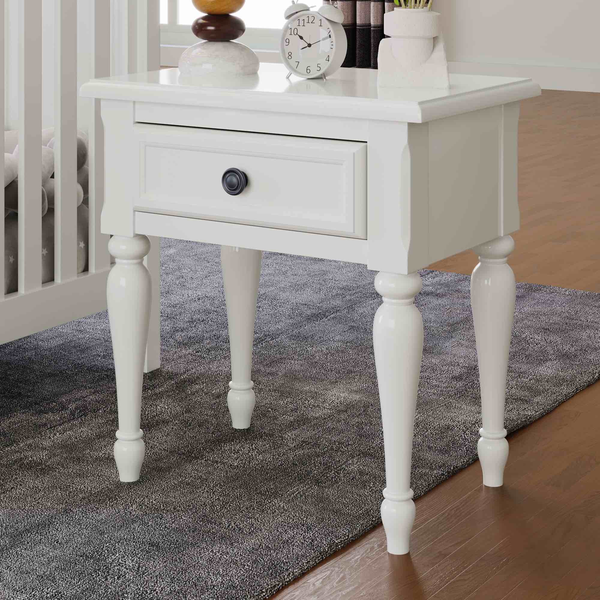Bedroom Nightstand with a Drawer Storage