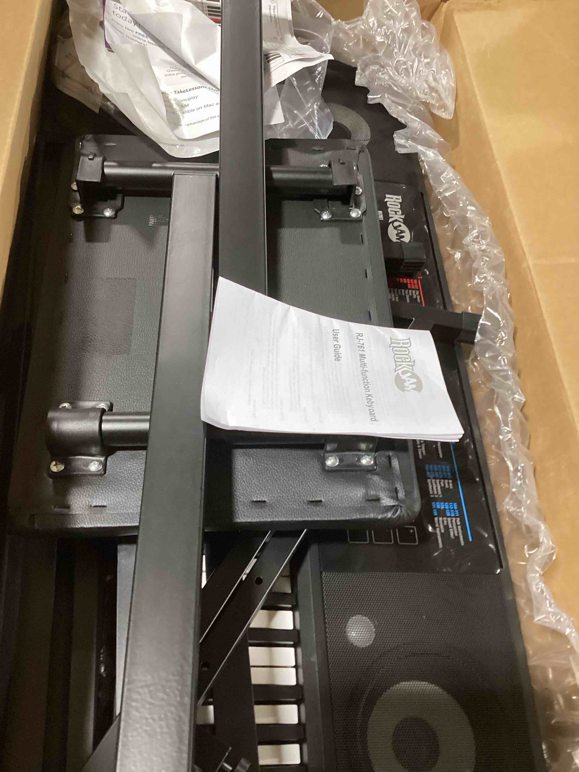 RockJam 61 Key Touch Display Keyboard Piano Kit with Digital Piano