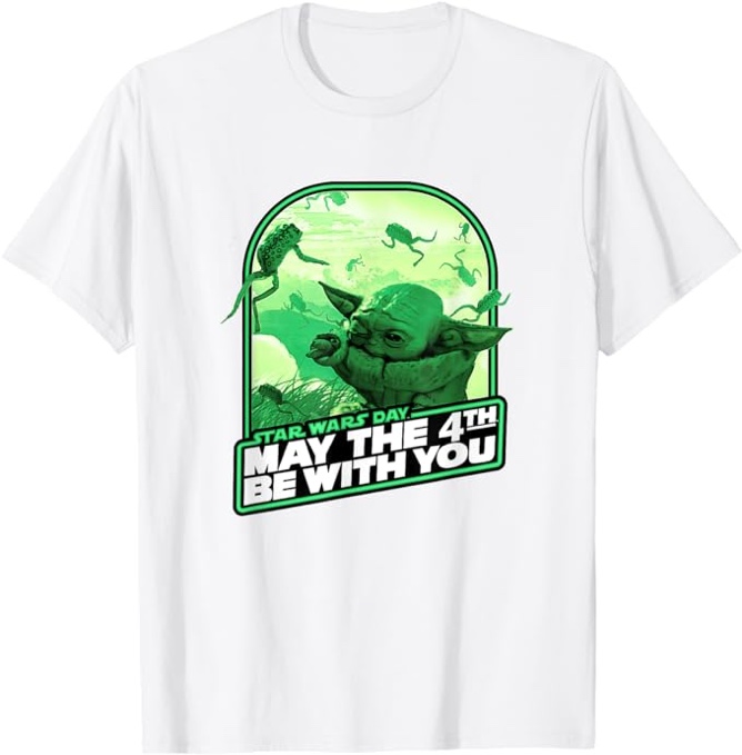 Star Wars The Mandalorian May The Fourth Be With You Badge T-Shirt