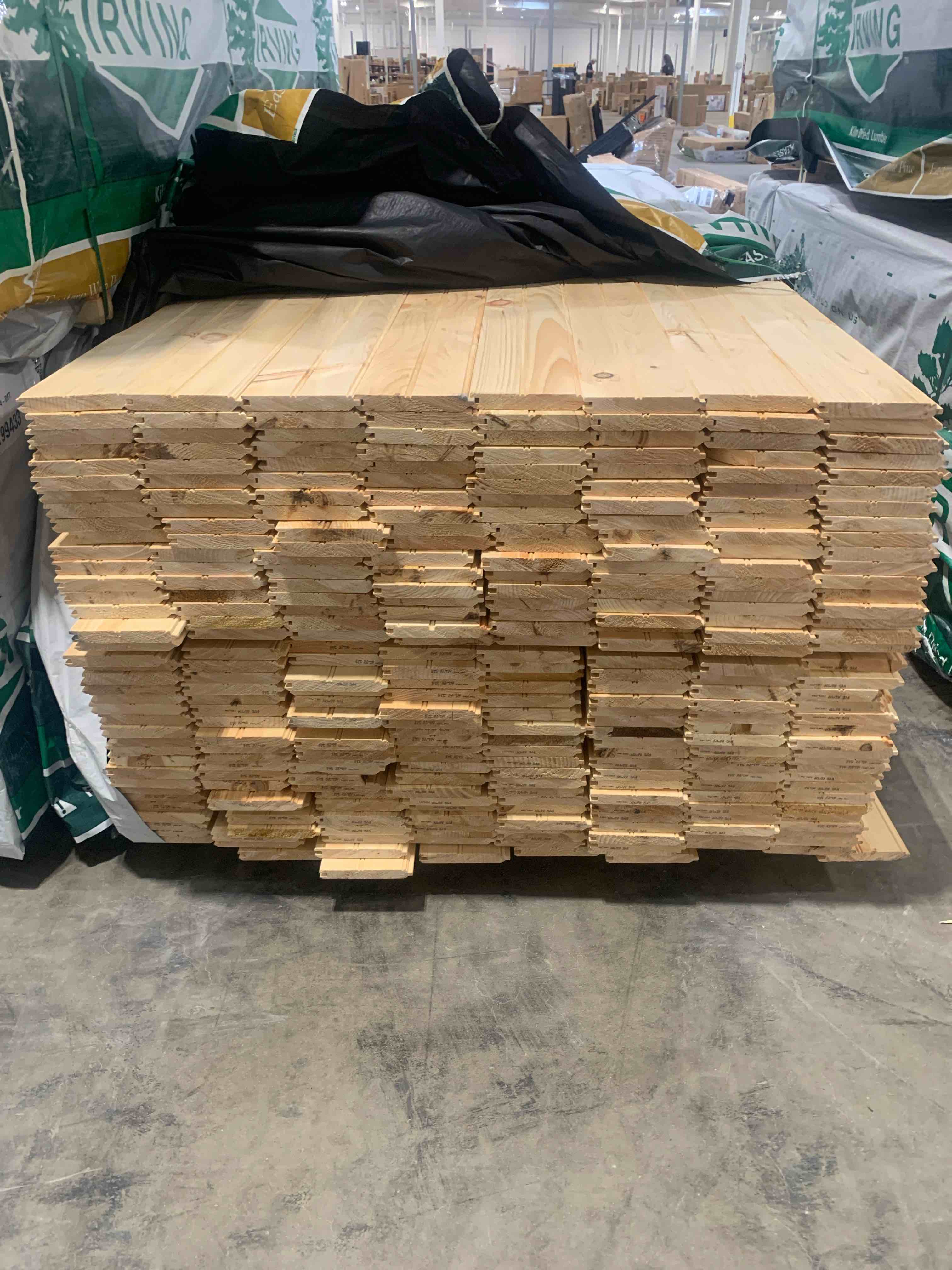 Eastern White Pine 1” x 6” x 10’ Tongue and Groove Wall Paneling ECB/WP4 Pattern Outs Standard 
