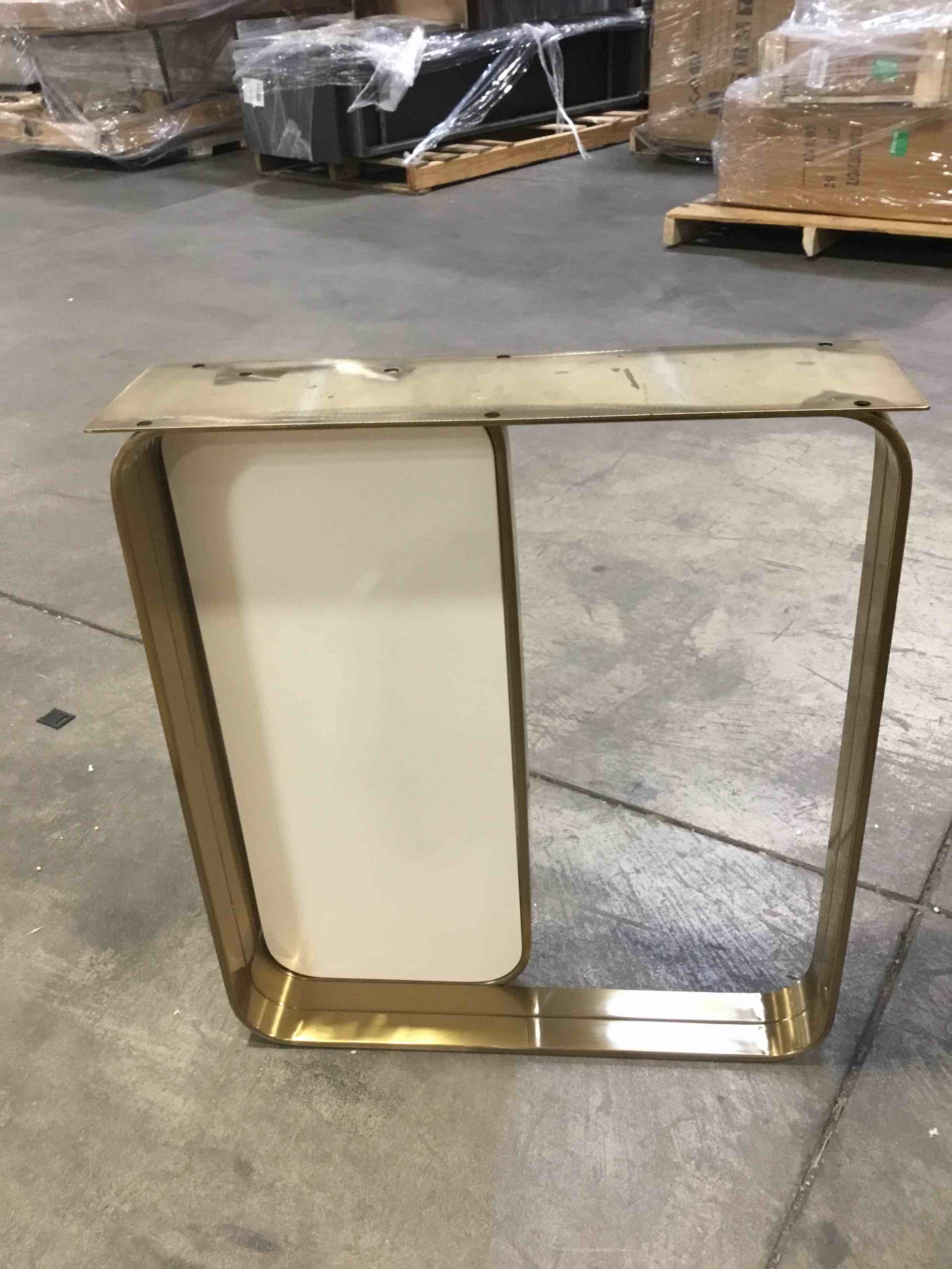 Luxurious sintered stone office computer desk, 29.5" H x 70.8" W x 27.5" D Luxurious Sintered Stone Office Computer Desk