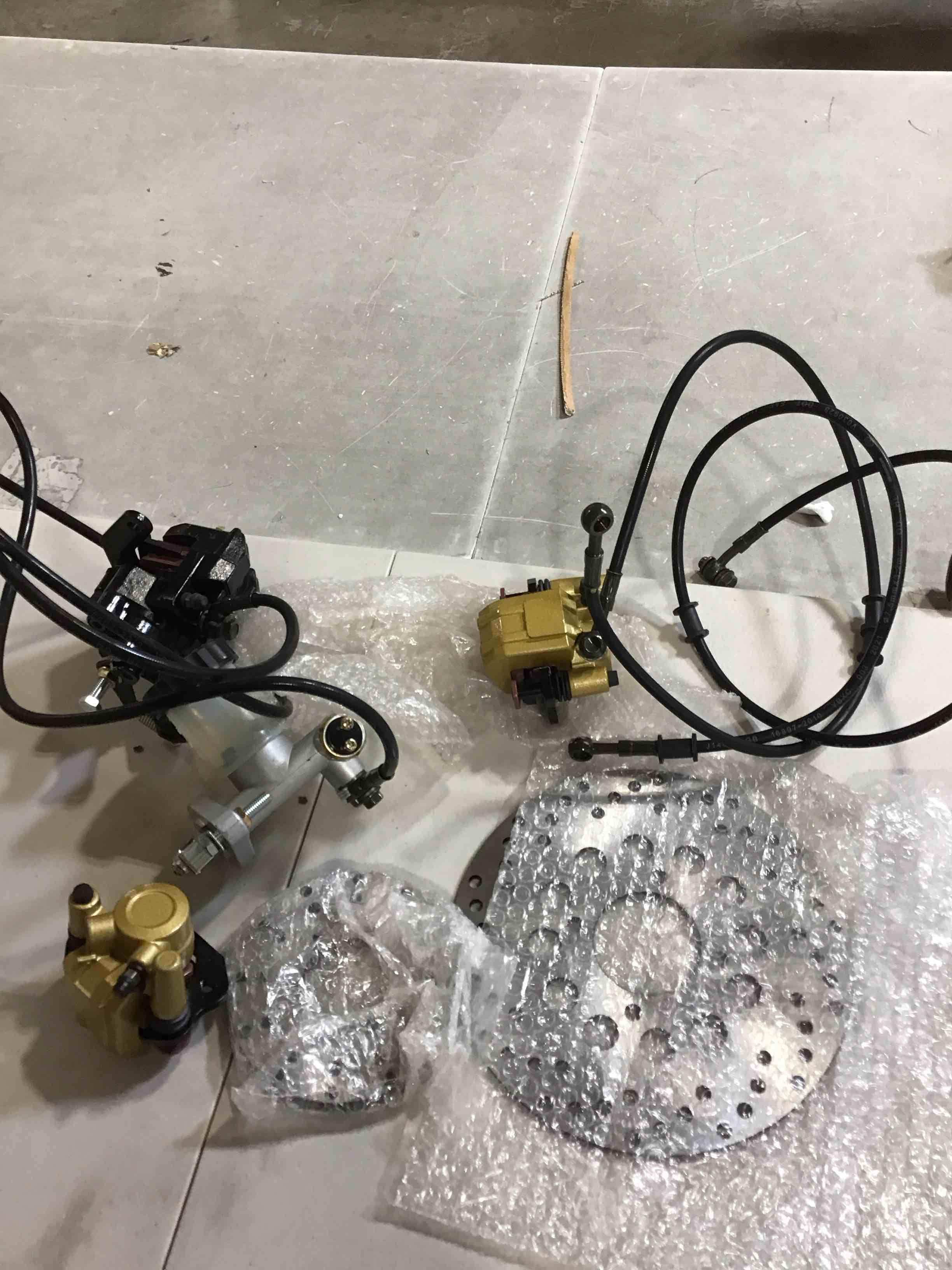 Mophorn GO-KART Brake Master Cylinder Kit for 150cc Go Kart Hydraulic Brake Kit Universal Go Karts Brake Kit Kandi Complete Including Master Cylinder, Hose, Caliper, Pad for 150cc