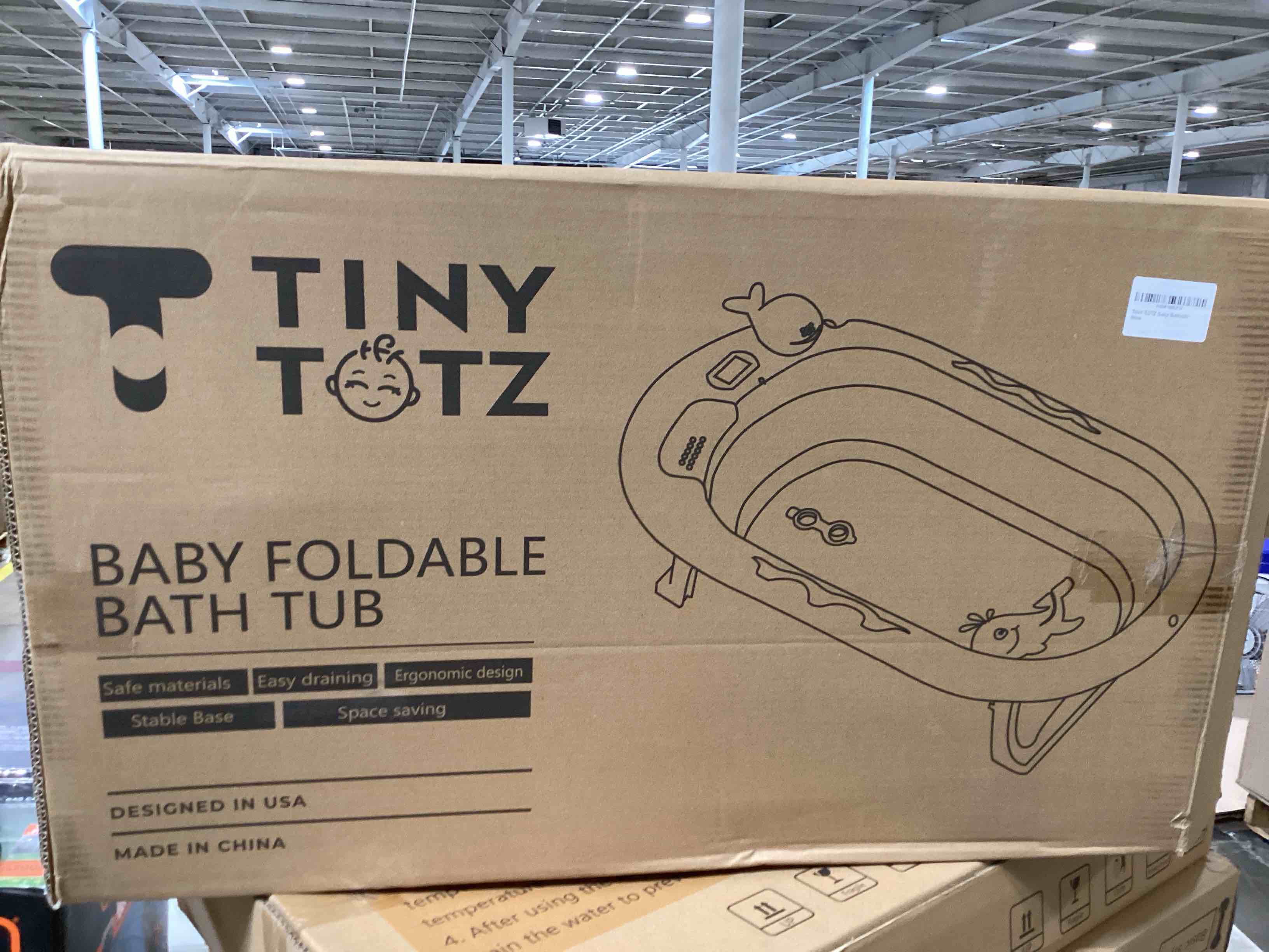 Collapsible Baby Bathtub with Thermometer - Infant Bathtub with Drainage Hole - Baby Bathtub Newborn to Toddler 0-36 Months - Portable - Green