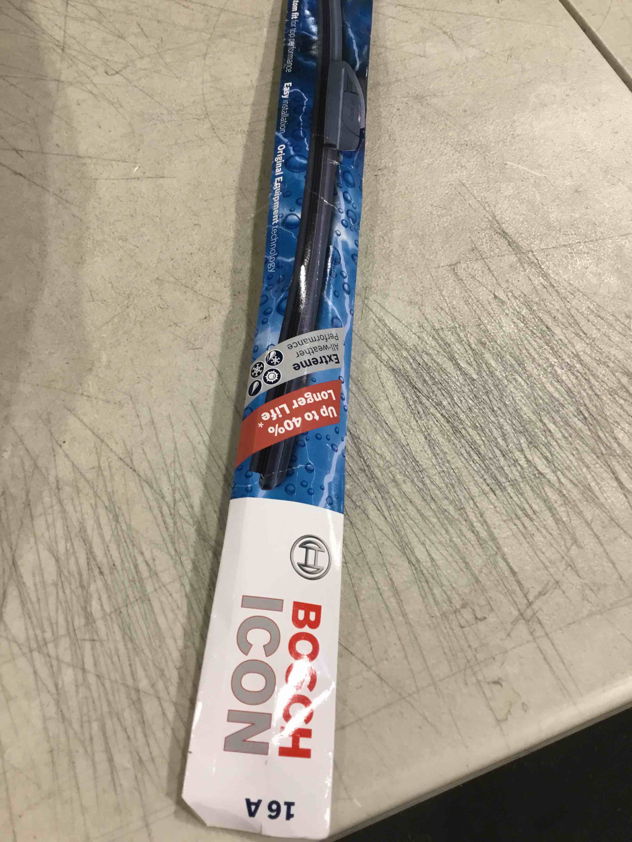 BOSCH 26A16A ICON Beam Wiper Blades - Driver and Passenger Side - Set of 2 Blades (26A & 16A)