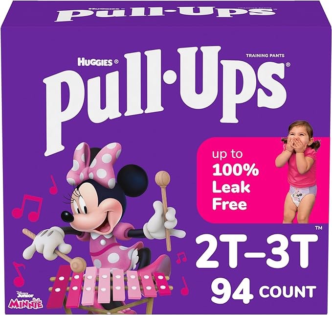 Pull-Ups Girls' Potty Training Pants, Size 2T-3T Training Underwear (16-34 lbs), 94 Count