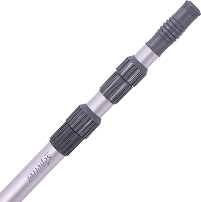 Sepetrel Pool Pole - Professional 12 Foot Telescoping Swimming Pool Cleaning Poles,Adjustable 2 Piece Telescopic Pole,for Skimmer Net,Brush,Vacuum Head