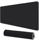 Large Gaming Mouse Pad with Stitched Edges, Extended Desk Mousepad with Superior Micro-Weave Cloth, Non-Slip Base, Water Resist Keyboard Pad for Gamer, Office & Home, Black