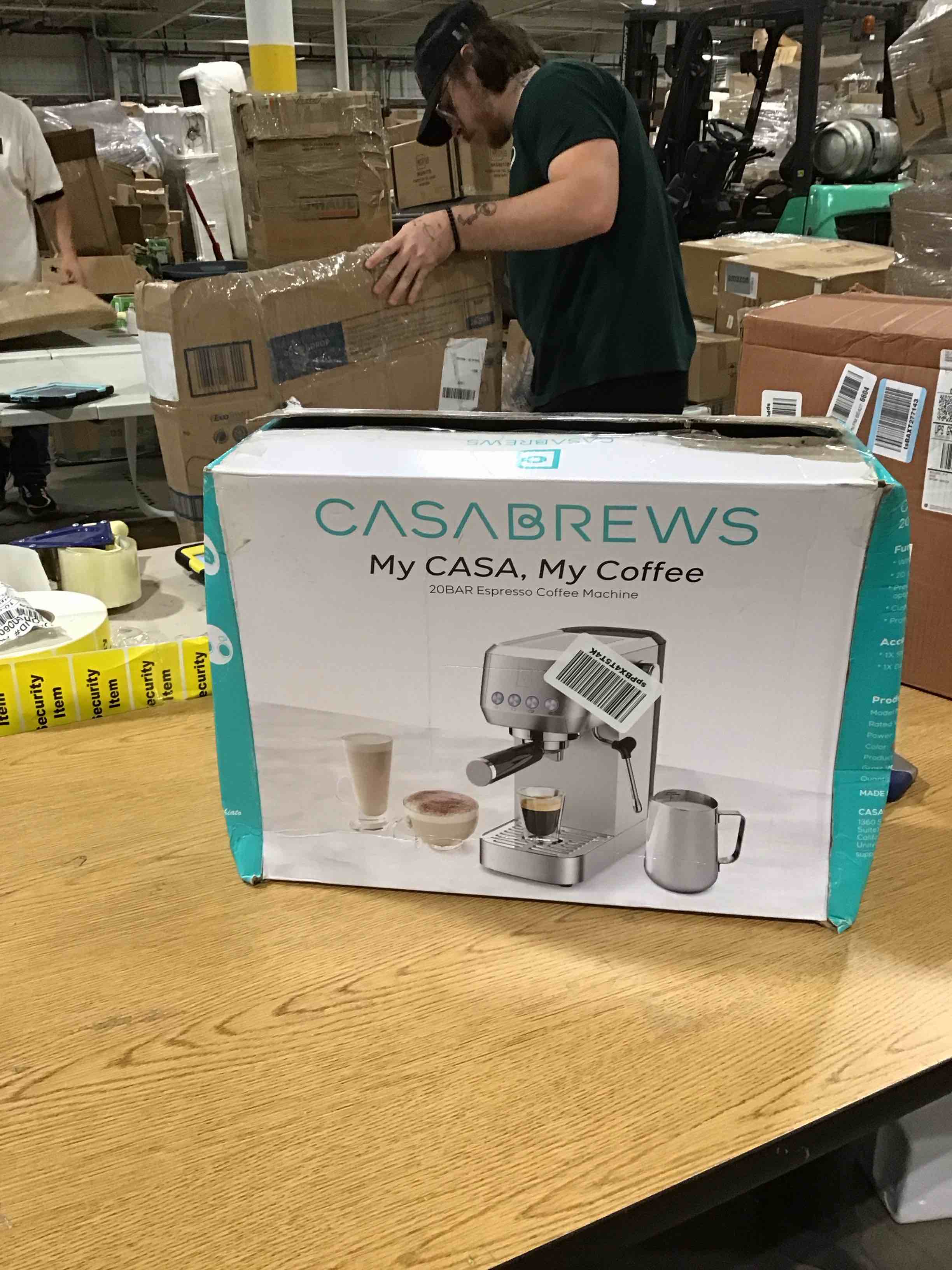 CASABREWS Espresso Machine 20 Bar, Professional Espresso Maker with Milk Frother Steam Wand, Compact Espresso Coffee Machine with 34oz Removable Water Tank for Cappuccino, Latte, Silver