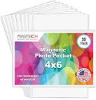 Magnetic Pocket Picture Frame, White, Holds 4 x 6 Inches Photos, 10 Pack (14610)