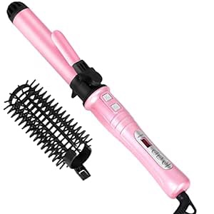 2 in 1 Hair Straightener and Curler Hair Curling Iron 1 to 1.2 Inch Spinning Hair Wand with Automatic Rotation for All Hiar Type Ceramic Flat Iron Auto Rotating Spiral Valentines Day Gifts for Women
