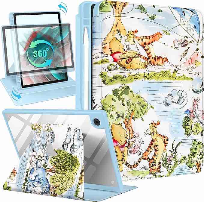 for Samsung Galaxy Tab S9/S9 Fe 5G Case 11/10.9 Inch Folio Cover Pencil Holder, Rotating for S9 Fe/S9 Tablet Cases