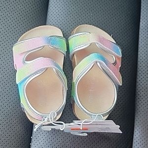 Carters -Just one you- baby girls rainbow olive first walker sandals