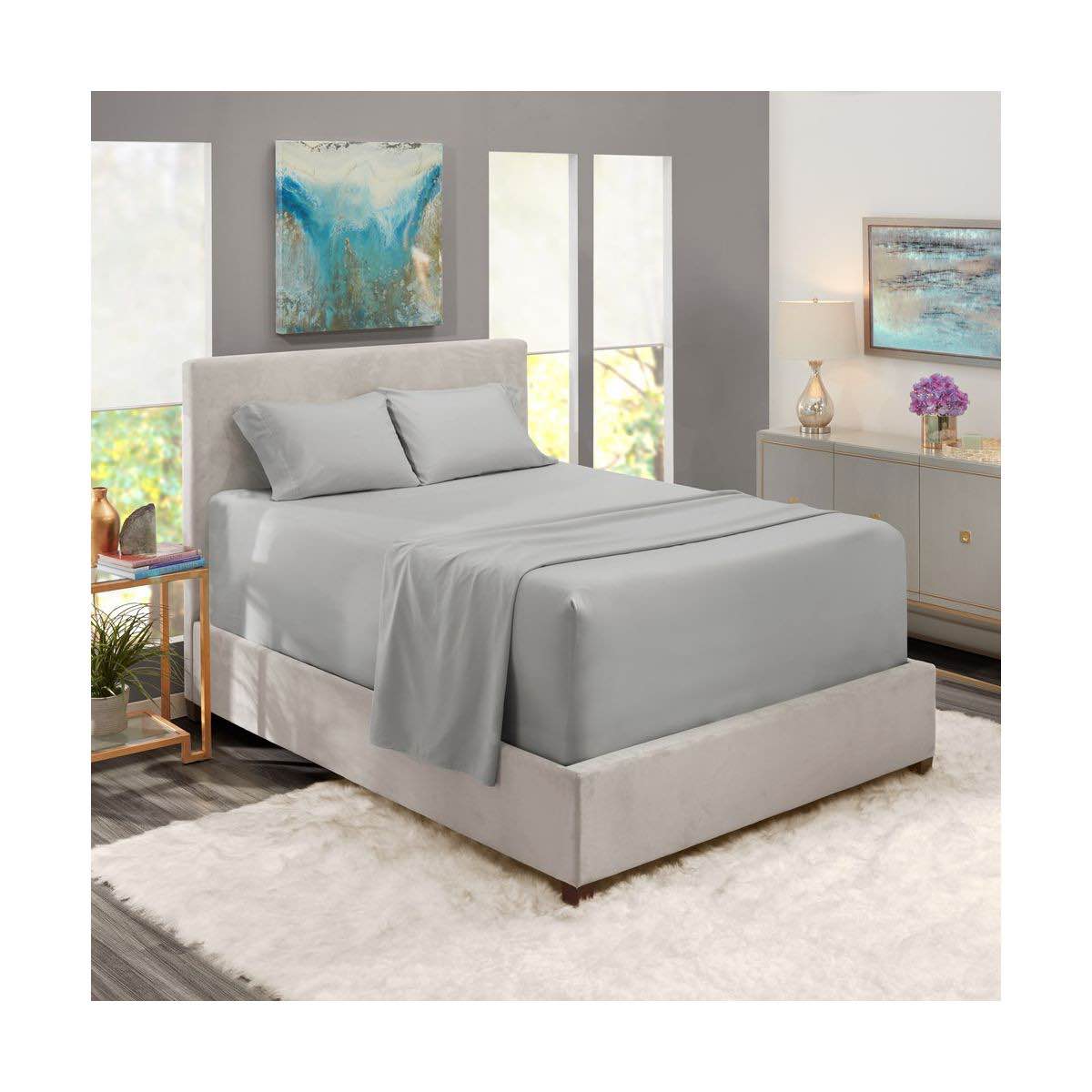 Nestl Extra Deep Pocket 4 Piece Microfiber Bed Sheet Set