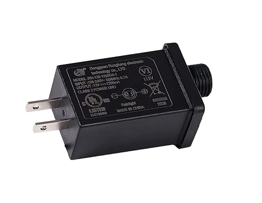 BEINUOYI Replacement Yard Inflatable Adapter Power Class 2 Power Supply 12V-1250mA IP44 Low Voltage Transformer for Courtyard Lawn Blow up Inflatable Decoration