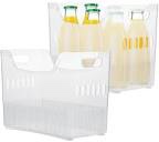 Pantry Organization and Storage Bins Kitchen & Bathroom Organizing Containers Multi Purpose Closet and Storage Organizers - For Toys, Refrigerator & Freezer Food Items and More Tall Set of 2 (Medium)