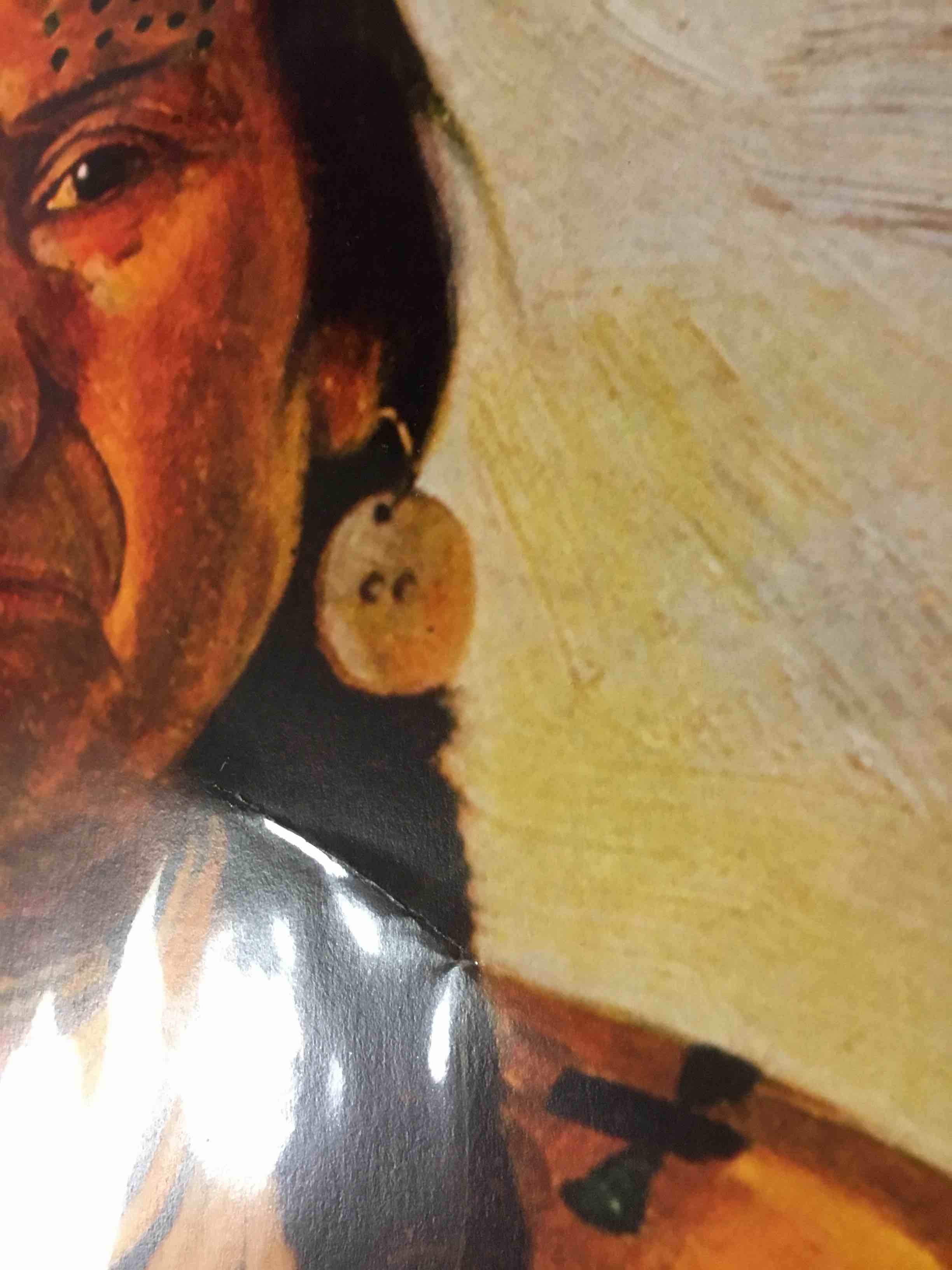 Condition photo showing As Is for portrait print”chief joseph” netz perces.