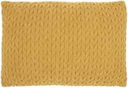 Mina Victory Life Styles Rectangle Fabric Quilted Chevron Throw Pillow in Yellow