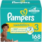 Pampers Swaddlers Diapers Size 3  168 Count 