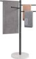 NearMoon 42 Inch Freestanding Swivel Towel Rack with Heavy Marble Matte Black