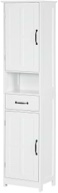 WEENFON Bathroom Storage Cabinet with 2 Doors & 1 Drawer, Tall Bathroom Cabinet with 6 Shelves, Freestanding Linen Tower, for Bathroom, Living Room, Bedroom, Kitchen, White