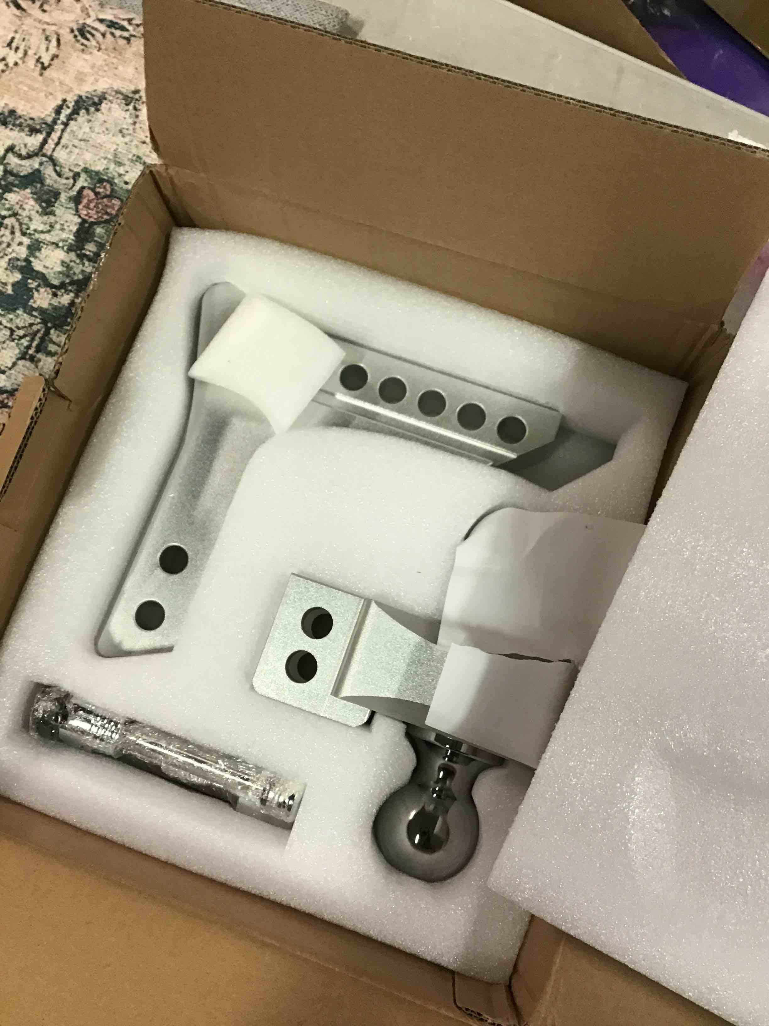 Adjustable Trailer Hitch - Tlvuvmo Drop Hitch Fits 2 Inch Receiver, 6 Inch Drop/Rise, Max 21,500 LBS GTW (2'' and 2-5/16'') Chrome Plated Steel Tow Balls, Heavy Duty Truck Hitch Ball Mount Aluminum