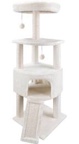 HUITREE 45in Cat Tree Tower for Indoor Cats with Scratching Post and Hanging Bed,Multi-Level Cat Furniture Activity Center Beige