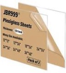 JBR999 Acrylic Sheet,Cast Acrylic Sheet 1/8, Clear Acrylic Plexiglass Sheet 24x24 (2 Pieces), 1/8 Thick Plastic Perspex Panel for Poster Frame Glass Replacement Crafts DIY Signs Display Art Protector