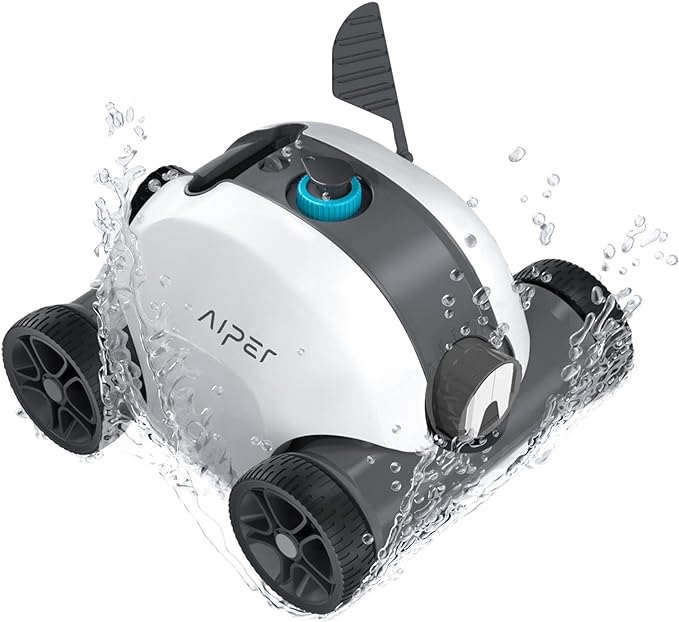 AIPER Cordless Robotic Pool Cleaner, Cordless Pool Vacuum Robot with Dual-Drive Motors, Self-Parking Technology, 90 Mins Cleaning for Above/In-ground Pools with Flat Floor up to 861 sq.ft Visit the AIPER Store